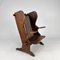 Fauteuil Sculptural Arts & Crafts Fait Main en Bois, 1900s 1