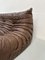 Mid-Century French Togo Sofa in Brown Leather by Michel Ducaroy for Ligne Roset, Image 4