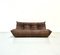 Divano Togo Mid-Century in pelle marrone di Michel Ducaroy per Ligne Roset, Immagine 1