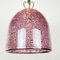 Lampe à Suspension Neverrin en Verre Murano Rose par Gae Aulenti pour Vistosi, Italie, 1970s 9