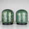 Lámparas de mesa Neverrino de Murano verde atribuidas a Gae Aulenti para Vistosi, Italia, años 70. Juego de 2, Imagen 1