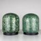 Neverrino Table Lamps in Green Murano Glass attributed to Gae Aulenti for Vistosi, Italy, 1970s, Set of 2 1