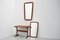 Danish Modern Teak Mirrors and Table, 1960s, Set of 3 2