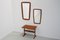 Mesa y espejos daneses modernos de teca, años 60. Juego de 3, Imagen 7