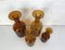 Danish Amber Floor Vases by Otto Brauer for Holmegaard, 1950s, Set of 4 13