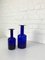 Danish Cobalt Blue Vases attributed to Otto Brauer Holmegaard Gulv, 1950s, Set of 2 6