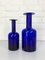 Danish Cobalt Blue Vases attributed to Otto Brauer Holmegaard Gulv, 1950s, Set of 2 1