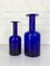 Vases Bleu Cobalt attribués à Otto Brauer Holmegaard Gulv, Danemark, 1950s, Set de 3 1