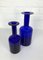 Vases Bleu Cobalt attribués à Otto Brauer Holmegaard Gulv, Danemark, 1950s, Set de 3 13