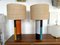 Mid-Century Italian Ceramic Mondrian Table Lamps from Bitossi, 1990s, Set of 2 1