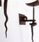 Brutalist Wrought Iron Wall Candleholders, Set of 2 8