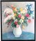 Hessel De Boer, Bodegón de flores con narcisos, tulipanes, rosas y lilas, años 70, óleo sobre lienzo, enmarcado, Imagen 1