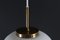 Lámparas colgantes de China de vidrio opalino y latón de Bent Karlby para Lyfa, años 60. Juego de 2, Imagen 5