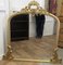 Large Gilt Rococo Arched Over Mantle Mirror, 1960s 11