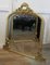 Large Gilt Rococo Arched Over Mantle Mirror, 1960s 2