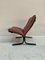 Siesta Easy Chair in Pink Leather by Ingmar Relling for Westnofa, Norway, 1960s 2