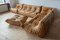 Camel Brown Leather Togo Living Room Set by Michel Ducaroy for Ligne Roset, 1979, Set of 5 2