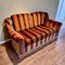 Orange & Black Striped Velvet Fringe Sofa, 1960s 4