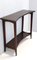 Postmodern Ebonized Beech Console Table with Lower Shelf, Italy, 1980s, Image 4