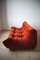 Amber Corduroy Togo Three-Seater Sofa by Michel Ducaroy for Ligne Roset 2