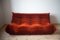 Amber Corduroy Togo Three-Seater Sofa by Michel Ducaroy for Ligne Roset, Image 1