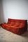 Amber Corduroy Togo Three-Seater Sofa by Michel Ducaroy for Ligne Roset 7