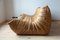 Togo Sofa in Camel Brown Leather by Michel Ducaroy for Ligne Roset 3