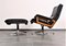 King Chair and Ottoman by André Vandenbeuck for Strässle, 1950s, Set of 2 16