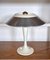 Vintage French Space Age Chrome White Desk Lamp, 1960s 1