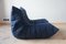 Blue Microfiber Togo Lounge Chair by Michel Ducaroy for Ligne Roset 5