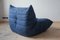 Blue Microfiber Togo Lounge Chair by Michel Ducaroy for Ligne Roset, Image 6