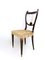 Vintage Italian Dining Chairs in Beech and Brass with Goldenrod Fabric, 1940s, Set of 6, Image 5