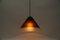 Brown Cone Shape Glass Ceiling Lamp by Peill & Putzler, 1960s 7