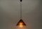 Braune kegelförmige Deckenlampe aus Glas von Peill & Putzler, 1960er 3