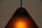 Braune kegelförmige Deckenlampe aus Glas von Peill & Putzler, 1960er 12