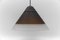 Braune kegelförmige Deckenlampe aus Glas von Peill & Putzler, 1960er 10
