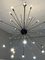 Large Vintage Sputnik Gold Metal Chandelier with Murano Crystals, 1990s 11