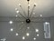 Large Vintage Sputnik Gold Metal Chandelier with Murano Crystals, 1990s 9