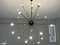 Ottone Sputnik vintage grande con cristales de Murano, años 90, Imagen 9