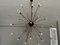 Large Vintage Sputnik Gold Metal Chandelier with Murano Crystals, 1990s 8