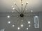 Large Vintage Sputnik Gold Metal Chandelier with Murano Crystals, 1990s 12