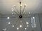 Large Vintage Sputnik Gold Metal Chandelier with Murano Crystals, 1990s 3