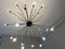 Large Vintage Sputnik Gold Metal Chandelier with Murano Crystals, 1990s 7