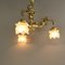 Vintage French Brass Chandelier, 1910s, Image 3