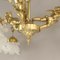 Vintage French Brass Chandelier, 1910s, Image 4