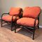 Manou Rattan Sessel mit Orangen Kissen, 1980er, 2er Set 6