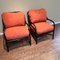 Manou Rattan Armchairs with Orange Cushions, 1980s, Set of 2, Image 5
