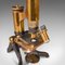 Antique English Scholars Microscope in Brass, 1890s, Image 8
