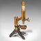 Antique English Scholars Microscope in Brass, 1890s, Image 1