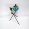 Vintage Turquoise Delight Floor Standing Ashtray with Vase Holders, 1950s, Image 2